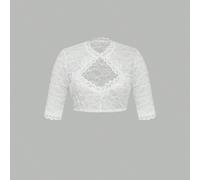 Blusa Dirndl da donna per Oktoberfest, top corto in pizzo bianco, camicia a maniche corte in pizzo L,M,S,XL,XXLPiantePizzo