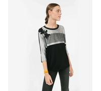 Blusa Donna Desigual Grigia Lia In Cotone Taglia M EU 40