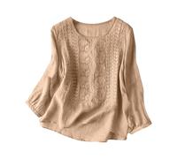 Blusa Donna Elegante alla Moda Casual Camicia Donna Manica Corta in Mussola Larghi Camicetta con Bottoni in Tinta Essentials Basic Top con Scollo a V per Lavoro Ufficio e Tutto Il Giorno