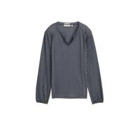 Blusa donna manica lunga con scollo a V design elegante Top