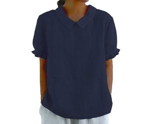 Blusa Donne Offerta Camicette Donna Bianche Cotone Maglietta Elegante Curvy Camicia Maglina Bluse T Shirts Morbida Maglia Personalizzata T Shirts Bianca Basic Gialla Nere Magliette Manica Corta