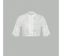 Blusa in pizzo tradizionale tedesco, camicia Dirndl elegante per l'Oktoberfest, top corto con maniche corte e bottoni L,M,S,XL,XXLTessuto intrecciato