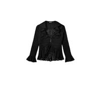 Desigual Blusa Lorna con volant - Nero, poliammide - Donna, taglia M