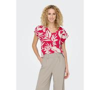 Blusa maniche corte, scollo a V Beige 42 (IT) - 38 (FR) Fantasia
