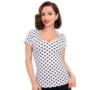 Blusa Sophia Stabile Top A Pois WTE Punk Rocker Pin Up Rockabilly Camicia S-4XL
