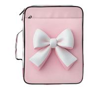 Blush e Bianco San Valentino Bow Espandibile File Folder Organizer 7 Tasche A4 Formato Lettera con Chiusura a Cerniera per Cartella di File Cartella Giacca carpeta de