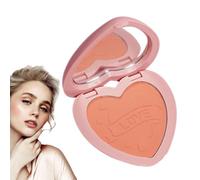 Blush in polvere costruibile, fard compatto a lunga durata, colore ad alta intensità, illuminante viso da donna, fard portatile da indossare tutti i giorni per casa, ufficio, viaggi, feste, gite,