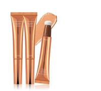 Blush Liquido - Set Di Trucco Viso Illuminante | Blush In Crema Illuminante Per Il Viso | 3 Pezzi, Abbronzante A Lunga Tenuta, Illuminante E Trucco Per Contouring E Luminosità