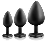 Blush Luxe Bling Plugs Training Kit set di butt plug Red Gems