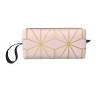 Blush metallizzato astrale in oro rosa, Borsa per il trucco Borsa per cosmetici Borsa da toilette da viaggio portatile Borsa per trucco Organizer