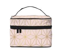 Blush metallizzato astrale in oro rosa, Borsa per il trucco Borsa per cosmetici Borsa da viaggio portatile da viaggio Astuccio per matite