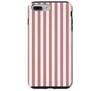 Blush Pink & Dusty Rose Stripes Geometric Vertical Lines Custodia per iPhone 7 Plus/8 Plus