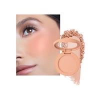 Blush Polvere, Nudo Albicocca Finitura Mate Naturale, Lunga Durata Waterproof Fard da guancia, Pigmentato intenso vellutato Blush Crema, utilizzabile come ombretto e ombretti, regalo per il trucco da