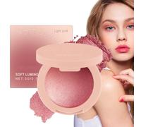 Blush Powder, Face Cheek Makeup, Buildable Long Lasting Formula, Shimmer Contour Highlighter, Cosmetic Beauty for Women and Girls, Skin Tones, Face Shapes, Pink