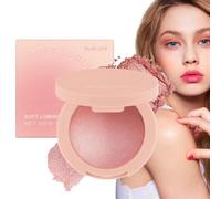 Blush Powder, Face Makeup Cheeks, Buildable Long-Lasting Beauty Item, Shimmer Cosmetic Women Girls All Skin Tones, Contouring and Highlighting Tool for Professional Finish