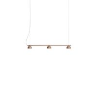 Blush Rail 3 Lampadario Beige Caldo