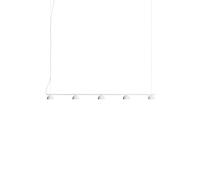 Blush Rail 5 Lampadario Bianco Opaco