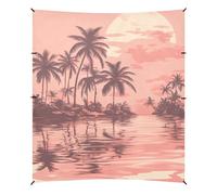 Blush Romantico Retro Spiaggia Pieghevole Spiaggia Cabana UPF50 Facile Installazione Portatile Parasole con Sacchi di Sabbia e Pala per Cortile e Campeggio