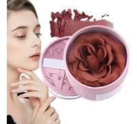 Blush Rosa Per Guance,Trucco 3D Effetto Petali Di Rosa - 3.5g Correzione Ottica Strumento Vellutato Ad Alta Pigmentazione Trucco Nudo Viso Giorno Sera