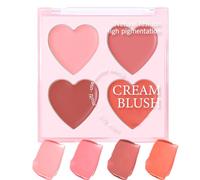Blush - Set di 4 colori per viso Cheek Blusher, Smudge-Proof Beauty Makeup Cosmetics for Performance, Event, Travel, Vacation, Wedding, Long Lasting Pigmented Colors Design