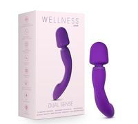 Blush Wellness Dual Sense - Innovative Touch Sensitive Ultra Soft Silicone Massage Wand - Target Sore Muscles- 10 Powerful Rumbly Vibration Functions On Both Ends of Massager - IPX7 Waterproof