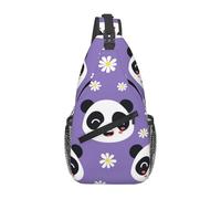 Blushing Giant Panda Crossbody Borsa a tracolla Viaggio Petto Pack Sling Zaino per Uomo Escursionismo Daypack