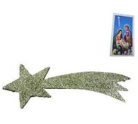 BLUSUPERSHOP 1 stella cometa oro BRILLANTINATA ORO 31 CM per pastori PRESEPE S. G. ARMENO ricevi un SANTINO NATIVITA'