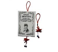BLUSUPERSHOP 1 targa CARTONCINO 10X15CM art13 da appendere in casa o bar ALTA 23 cm circa cartello divertente non rompete siamo pazienti ma .. + 1 portachiavi horn charms lucky jella