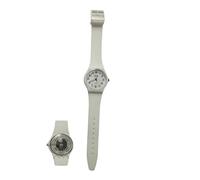 BLUSUPERSHOP OROLOGIO BIANCO QUADRANTE 35mm lungo 23,5 cm PER DETENUTO, UNISEX DIETRO TRASPARENTE IDONEO CARCERE AMMESSO PENITENZIARIO, NON VA BENE PER POLSI GRANDI