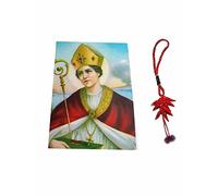 BLUSUPERSHOP ricevi 1 CALAMITA RELIGIOSA SANTINI 5X7 CM MAGNETE: SAN GENNARO e un PORTACHIAVI omaggio AMULETO CORNI