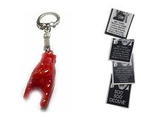 BLUSUPERSHOP ricevi 3 mano corna 5 cm circa e una scheda Totonno omaggio a sorpresa,gobbo mano corna corno amuleto horn charms lucky gobbo scio portafotuna portachiavi napoletani napoli