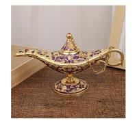 BLUVLY Lampada Magica di Aladino Grande da 35cm, Classica Lampada Vintage for La Casa, tè E Olio, Lampada dei Desideri del Genio di Aladino, Ornamenti for La Casa, Regali, Lampada Creativa (Viola)