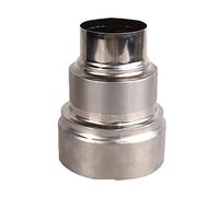 BLUVLY Riduzione Tubo Stufa in Acciaio Inox da Ø 100mm A Ø 60mm, Giunto di Conversione Riduttore for Canna Fumaria, Riduzione Tubo di Collegamento Camino for Scaldabagni Caminetti