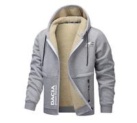 Bluxir Felpa Uomo con Zip Da.ci-a, Felpa Leggera Zipper con Tasche, Felpa a Manica Lunga Cappotti, Regali(Light Grey,XL)