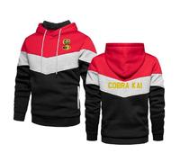 Bluxir Felpe Uomo con Cappuccio Cob.ra kai, Felpa Vestibilità Regolare a Maniche Lunghe, per Adulti, Unita(Red,XXL)