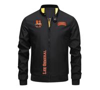 Bluxir Giacca bomber uomo Hazzard G.e.ner.al L.ee Car, Giacca pilota leggera e trendy, per ogni giorno e stagione media, semplice(Black,L)