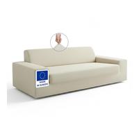 BLUZIMAN® Copridivano 2 Posti Con Braccioli, Copri Divano Super Elasticizzato Sofa Cover, Antigraffio Copridivani, Prodotto in Europa, Fodera Antimacchia (DUE Posti, Avorio)