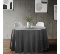 BLUZIMAN® Tovaglia Rotonda Grande 70 Fatto in Europa al 100% con Cotone, Copritavolo Moderno Elegante Tessuto Jacquard di Pregio, Copri Tavolo Soggiorno Cucina (Tovaglia Diametro 220cm, Grigio)
