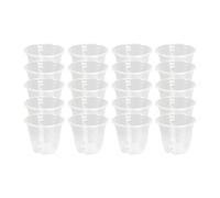 BLWOTMOR 20 Pezzi Vasi Trasparenti Spessi Contenitori Propagazione Piantine Travaso Materiale PP per Coltivazione Casa Giardino Orto Balcone Serra, 13x11.5 Cm