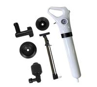 BLWOTMOR 5 Pezzi Sturalavandino Pressione Kit Pistola Pulizia Multitesta Assemblabile Pistone Scarico Manico Ergonomico Adatto per Bagno Cucina Lavandino