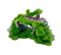 BLWOTMOR Accessori per Allestimento Acquario con Grotta Rocciosa, Ponte
