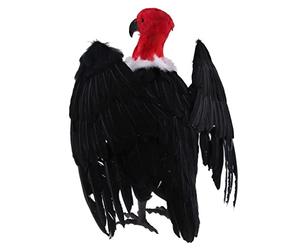 BLWOTMOR Avvoltoio Vulture Modello Animale Ornamento Figure Miniatura Realistica in Plastica Resistente per Racconti Collezione Esposizione Regalo Casa Tavolo, Rosso