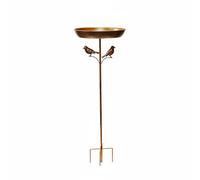 BLWOTMOR Bagno Uccelli Supporto Bacinella da Esterno con Decorazione Uccellini Bowl Ampia E Base Solida Struttura in Ferro Facile da Posizionare Adatto per Giardino Cortile Aiuole
