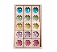 BLWOTMOR Blocchi Costruzioni Bambini Set Gemme Traslucide in Acrilico E Legno per Costruzioni Aperte Riconoscimento E Schemi Adatto a Piccoli Esploratori Gioco Casa Spazio, Array, color to 2