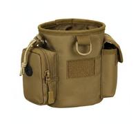 BLWOTMOR Borsa Addestramento Cani Addestramento Cane Sacca Crocchette Dispenser Sacchetti Tessuto Oxford Robusto Fissaggio a Cintura con Molle E Ganci Adatta, Marrone Lupo, Senza Cintura