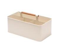 BLWOTMOR Cesto Porta Attrezzi da Giardino, Custodia per Attrezzi da Giardino, Contenitore da Giardino in Metallo, Organizer, Contenitore per La Pulizia in Ferr, Bianco