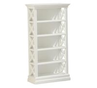 BLWOTMOR Contenitore per Libri in Legno per Diorami E Case Delle Bambole con Struttura Verticale E Dettagli Artigianali Adatta per Esporre Piccoli Cimeli E Decorazioni da Tavolo, Bianco