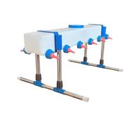 BLWOTMOR Feeder Multiuso Alimentatore per Vitelli con Tettarella Secchio per Latte per Animali Da Allevamento Bottiglia Riutilizzabile per Suini Ada, 12 Testa con Supporto, Taglia unica bambino