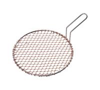 BLWOTMOR Griglia per Barbecue in Rame Griglia Multiuso per Griglia a Rete Portatile per Girarrosto Strumento per Barbecue in Metallo con Maniglia per Feste in, 29.5 Centimetri