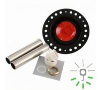 BLWOTMOR Kit Preliminare Scarico Vasca da Bagno con Flangia Rotonda Nera Diametro 155 Cm Coda in Acciaio Inox Guarnizione Ottone Adattatore Bianco Viti E Verdi per Ristrutturazione Nuova Costruzione